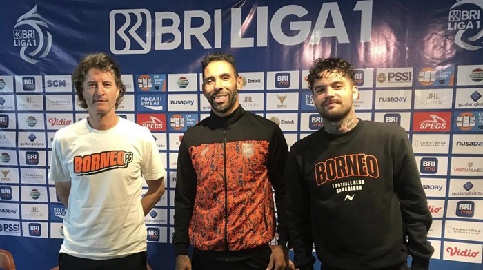 Konferensi pers prapertandingan Dewa United vs Borneo, Senin (29/4/2024).