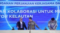 Ada dua MoU yang ditandatangani KKP dengan BRIN dan Baratin dalam agenda tersebut yakni Sinergi Penyelenggaraan Riset dan Inovasi dalam Pembangunan di Bidang Kelautan dan Perikanan dan Sinergi Pelaksanaan Tugas dan Fungsi di Bidang Kelautan Perikanan dan Karantina.