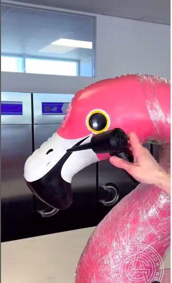 Gokil! Chef Ini Membuat Cokelat Berbentuk Ban Flamingo Jumbo