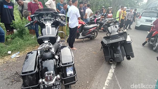 Harley-Davidson yang mengalami kecelakaan hingga menewaskan dokter Aziz dan istri di Probolinggo