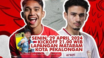 Lapangan Mataram Kota Pekalongan juga jadi tempat nobar. Foto: Sccreenshot/Instagram