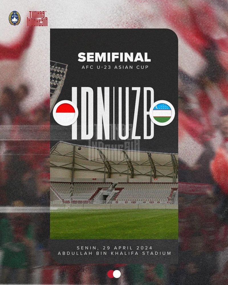 Jadwal Timnas Indonesia vs Uzbekistan Semifinal Piala Asia U-23 2024