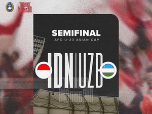 Indonesia Vs Uzbekistan Dimulai, Netizen: Bismillah Road to Paris!