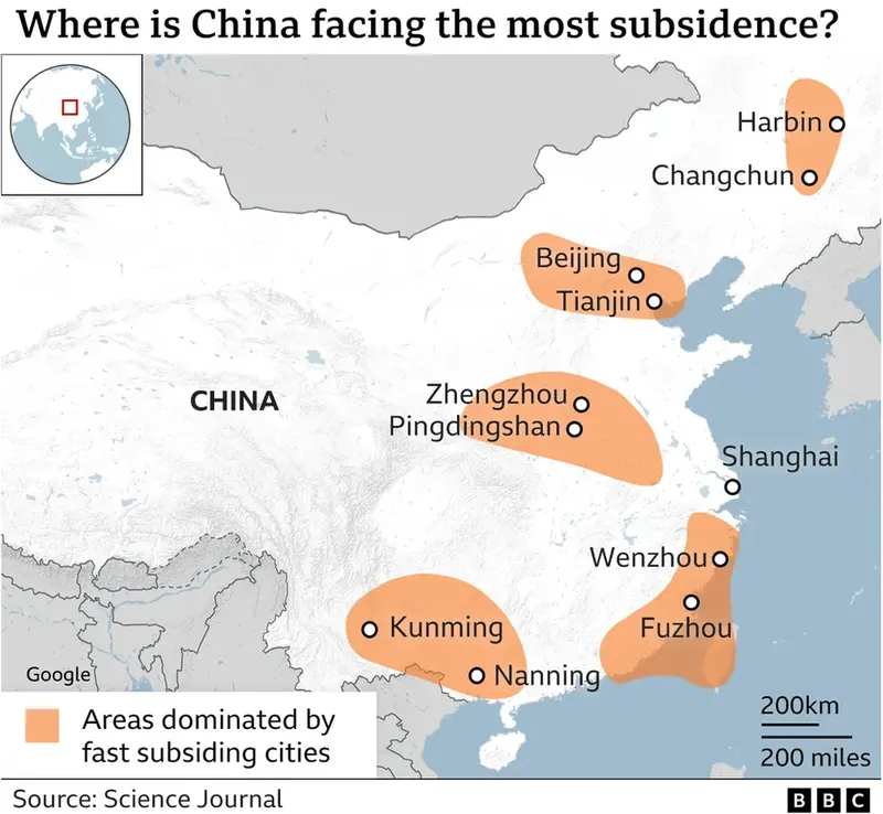 Kota-kota tenggelam di China