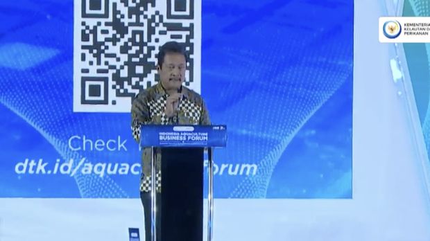 Menteri Kelautan dan Perikanan RI Sakti Wahyu Trenggono dalam acara 
