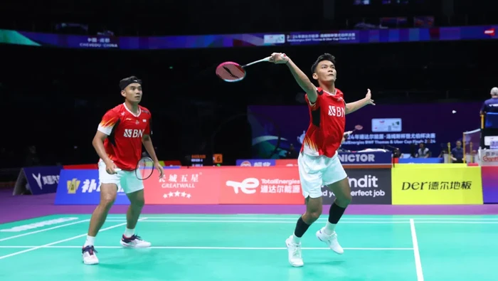 Muhammad Shohibul Fikri/Bagas Maulana di Thomas Cup 2024