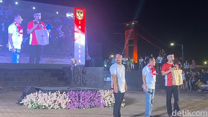 Nobar Indonesia Vs Uzbekistan Semifinal Piala Asia U-23 di BKB Palembang.