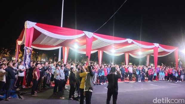 Nobar Indonesia Vs Uzbekistan Semifinal Piala Asia U-23 di Kantor Gubernur Sumsel