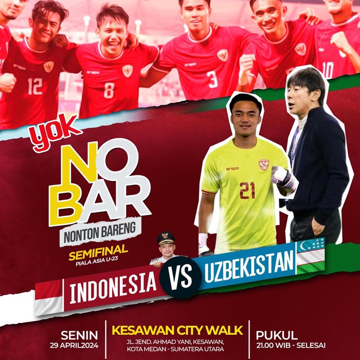 Poster nobar yang digelar Pemkot Medan di Kesawan malam  ini (Foto: Dok. Pemkot Medan)