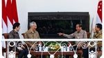 Potret Jokowi-Prabowo Terima Kunjungan PM Singapura di Istana Bogor
