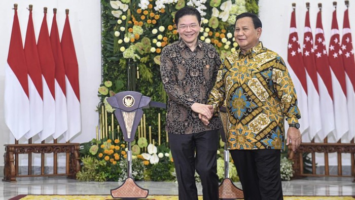 Potret Prabowo dan Lawrence Wong, Calon Pemimpin Baru RI-Singapura