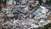 Menurut media pemerintah setempat, badai tornado telah menewaskan beberapa orang dan melukai puluhan orang. Deng Hua/Xinhua via AP.