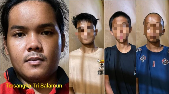 Salamun dan 3 remaja ditangkap atas pembobolan kantor desa.
