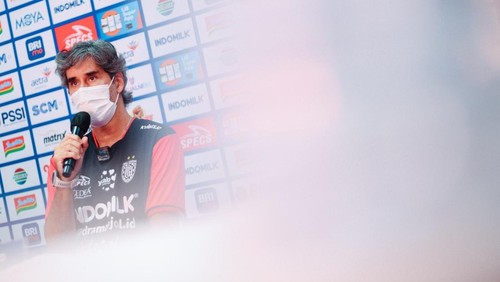 Potret preskon Bali United, pada Senin (29/4/2024).