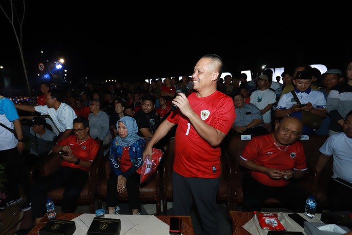 Antusias Puluhan Ribu Warga Kebumen Nobar Timnas U-23 vs Uzbekistan