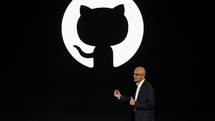 Executive Chairman and CEO of Microsoft Corporation Satya Nadella speaks during the 