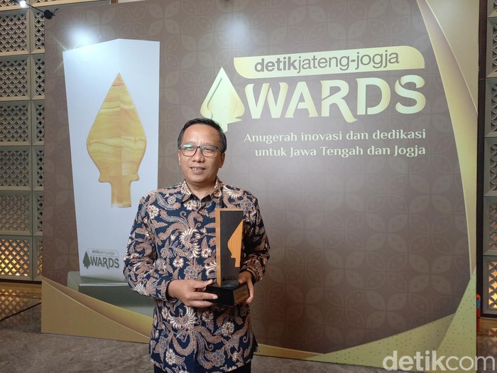 Kepala Dinas Kominfo Sragen Catur Sarjanto, saat ditemui di Hotel Padma, Semarang, Selasa (30/4/2024).