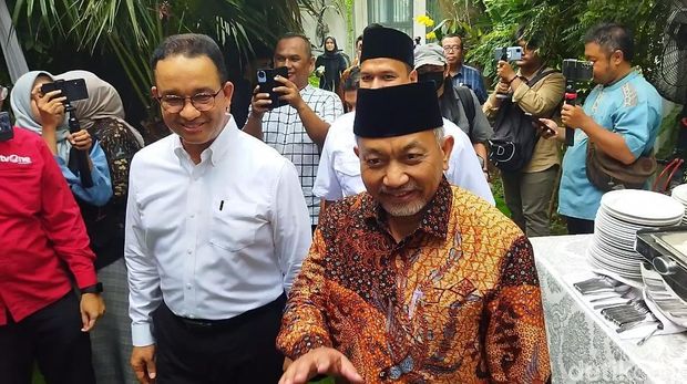 Halal Bihalal Timnas AMIN di kediaman Anies Baswedan. (Kurniawan/detikcom)