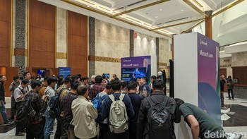 Selain itu ada juga sesi hackathon bersama GitHub Copilot dan Azure OpenAI. Foto: Virgina Maulita Putri/detikINET