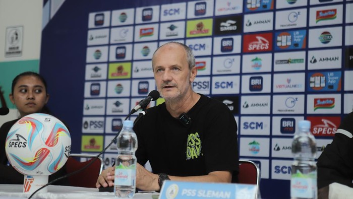 Konferensi pers PSS Sleman usai melawan Persib Bandung, Selasa (30/4/2024).