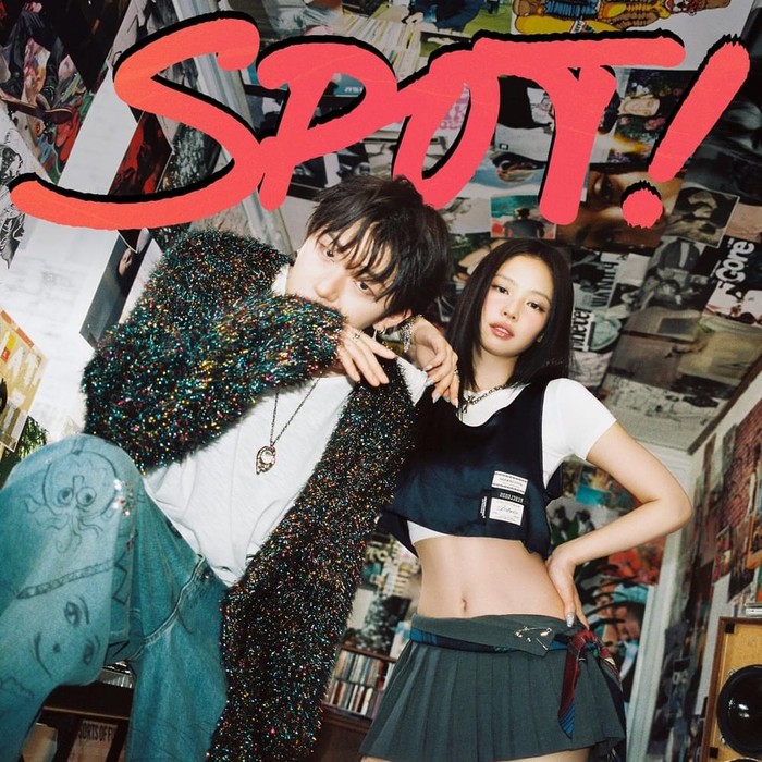 SPOT! Album art single kolaborasi Zico dan Jennie BLACKPINK, SPOT!