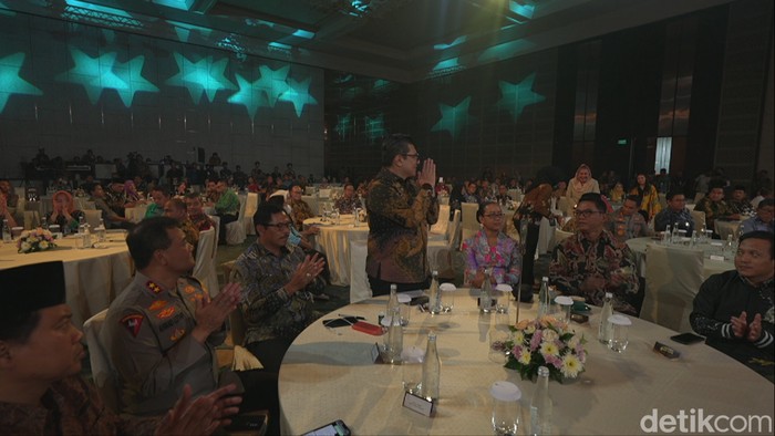 Suasana penganugerahan penghargaan detikJateng-jogja Awards 2024 di Padma Hotel Semarang, Selasa (30/4/2024).