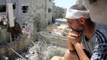 Pilu Warga Gaza di Tengah Puing Bangunan Sisa Serangan Israel