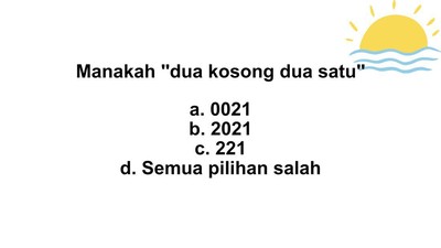 Cuaca Terik Bikin Susah Mikir? Tebak-tebakan Ini Mungkin Bisa Bikin Adem