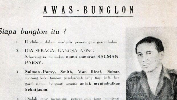 Dookumen peringatan untuk berhati-hati terhadap Van Kleef, warga Belanda yang membantu penyelundupan senjata untuk DII TII.