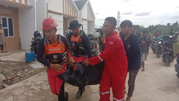 M Aldo Afrilio (13)  warga Sako Palembang ditemukan tewas tenggelam di Sungai Borang