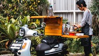 Paling menarik dari modifikasi Fazzio ini juga hadirnya box tambahan yang bisa dengan mudah di bongkar pasang. Foto: Dok. Yamaha Indonesia Motor Manufacturing (YIMM)