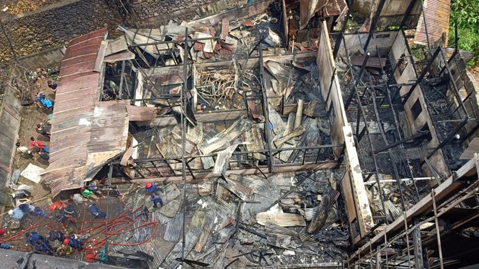 Penampakan rumah warga di Tamalanrea, Makassar, hangus terbakar. Dokumen Istimewa