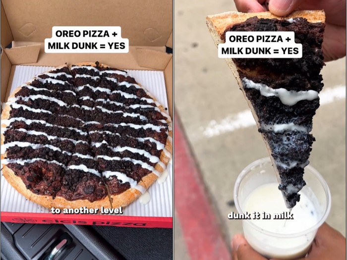 pizza unik pakai topping Oreo