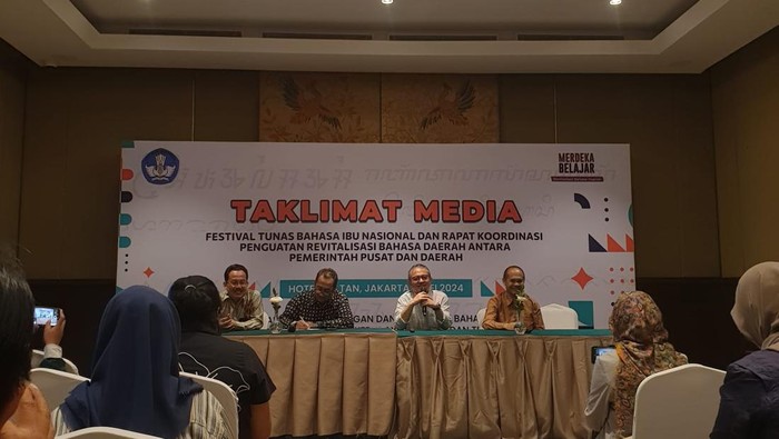 Taklimat Media Festival Tunas Bahasa Ibu Nasional (FTBIN), Badan Bahasa ungkap capaian Revitalisasi Bahasa Daerah selama 4 tahun.