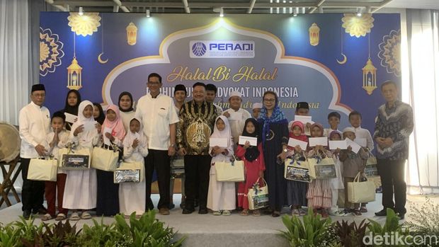 Halalbihalal di Peradi Tower, Jakarta Timur (Taufiq/detikcom).