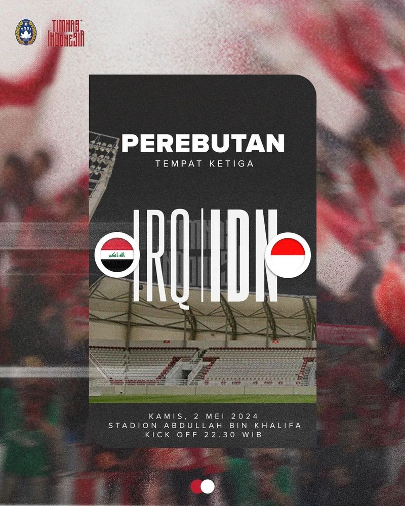 Jadwal Irak vs Indonesia Piala Asia U-23 2024