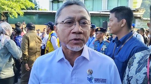 Menteri Perdagangan Zulkifli Hasan saat ditemui di Lombok Barat, Nusa Tenggara Barat, Kamis (2/5/2024).