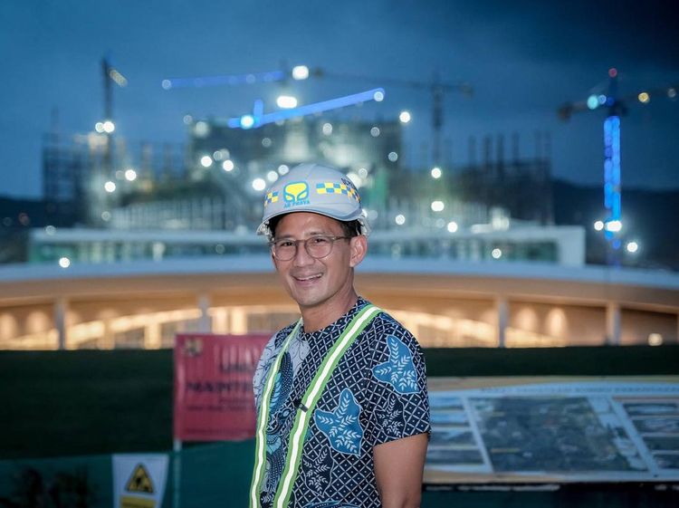 Menteri Sandi Tinjau Pembangunan Fasilitas Pendukung Parekraf di IKN