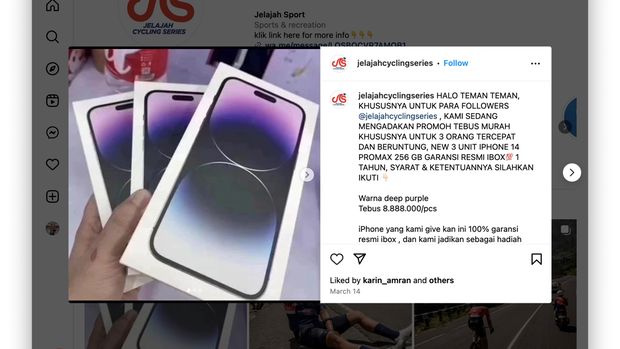 Penipuan Bermodus Penawaran Centang Biru Instagram mengincar pemilik akun dan followernya