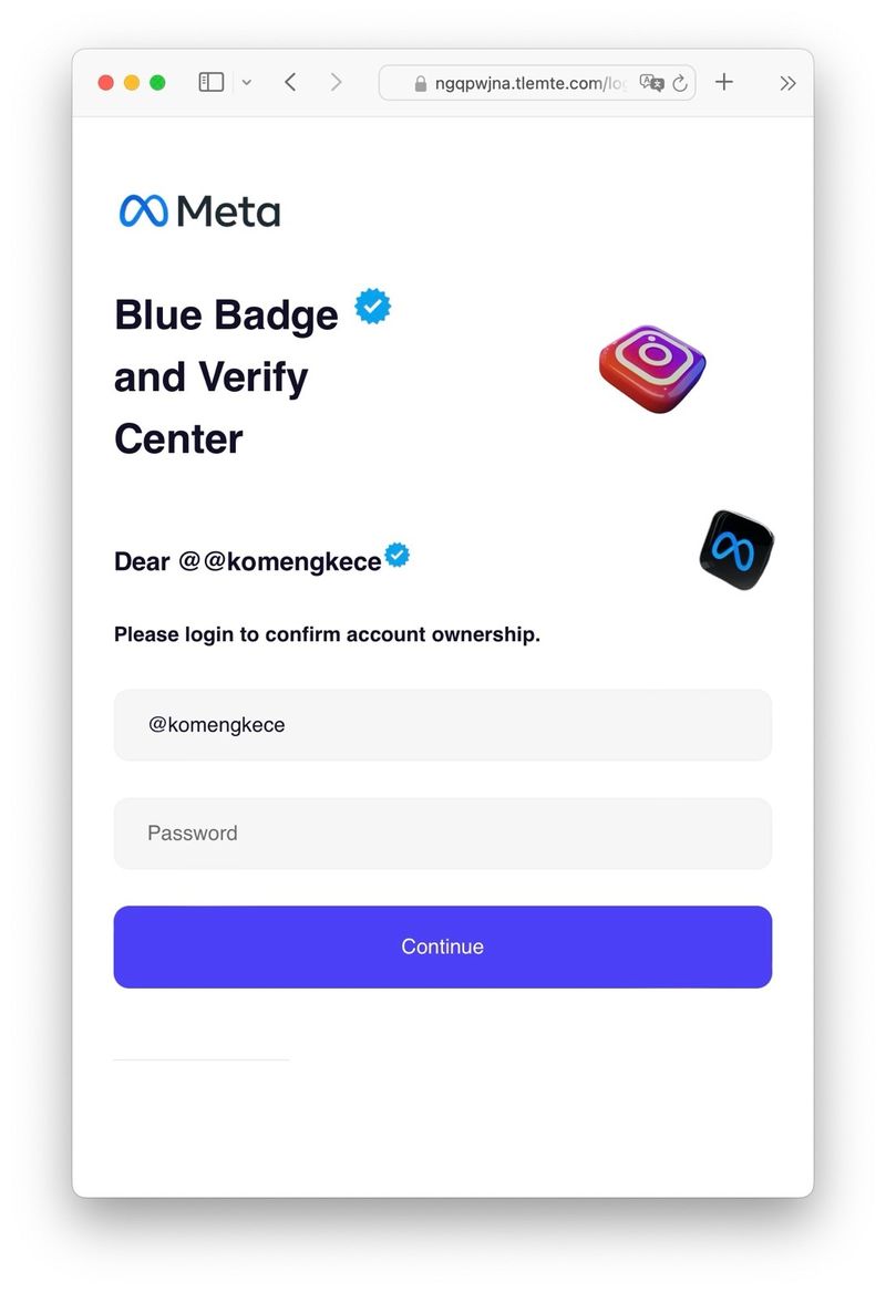 Penipuan Bermodus Penawaran Centang Biru Instagram mengincar pemilik akun dan followernya
