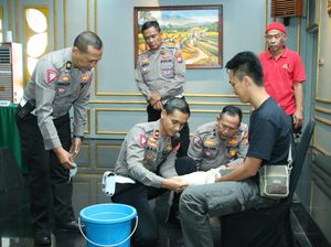 Polresta Malang Kota Bagikan Puluhan Kaki Palsu Sambut Hari Bhayangkara