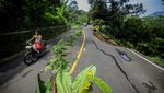 Ruas Jalan Nasional Lebak-Bogor Amblas, Begini Kondisinya
