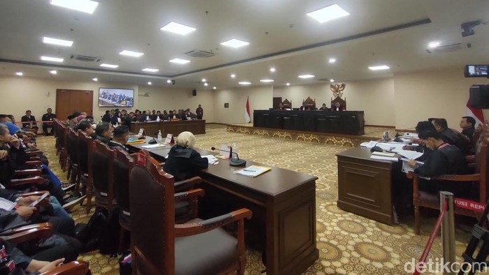 Sidang sengketa Pileg 2024 di MK. (Dwi Rahmawati/detikcom)