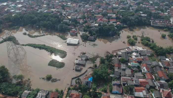 Foto Udara Banjir di Cipayung Depok, Sudah 5 Bulan Tak Kunjung Surut