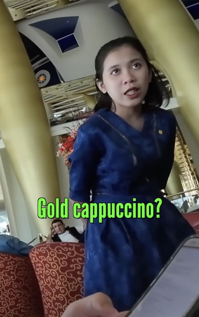 Bule Inggris Cicip Cappuccino Emas Rp 1,7 Juta, Sebut Rasanya Biasa Saja!