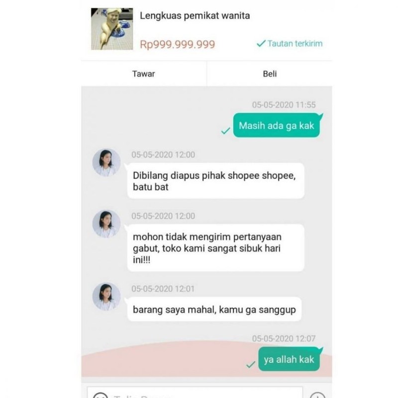 Khusus yang ini, penjual yang jadi rajanya, bukan customer! Sabar-sabar kalau ketemu penjual sombong berikut ini, hahaha.