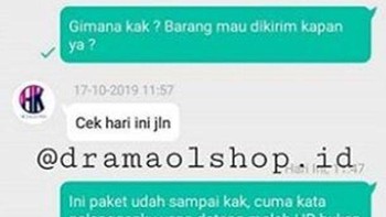 Memang sengaja kirim HP. Foto: Instagram/dramaolshop.id