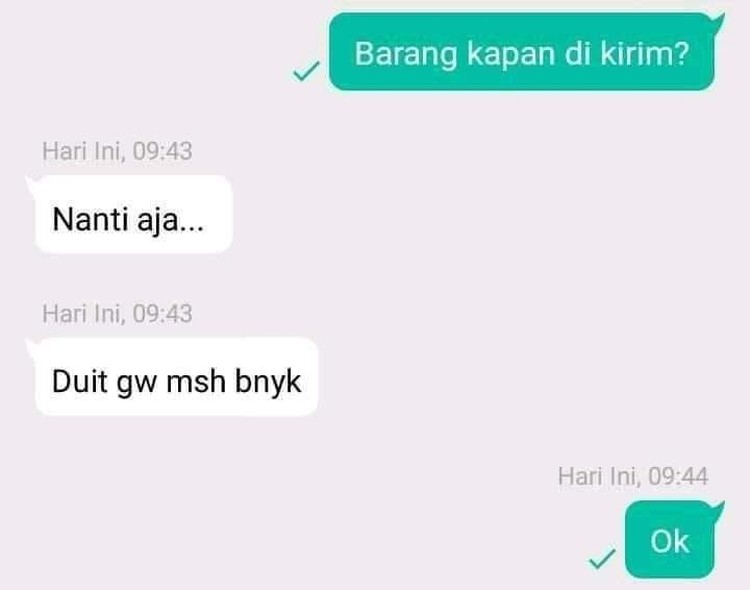 Chat Kocak Penjual Sombong dan Pelanggan, Ampun Deh Khusus yang ini, penjual yang jadi rajanya, bukan customer! Sabar-sabar kalau ketemu penjual sombong berikut ini, hahaha.