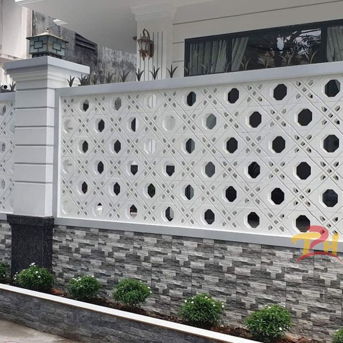 Desain Pagar Tembok Roster Berlubang.