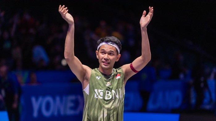 BIRMINGHAM, ENGLAND - MARCH 17: Fajar Alfian of Indonesia reacts in the Mens Doubles Final match against Aaron Chia and Soh Wooi Yik of Malaysia on day six of the Yonex All England Open Badminton Championships 2024 at Utilita Arena Birmingham on March 17, 2024 in Birmingham, England. (Photo by Tai Chengzhe/VCG via Getty Images)